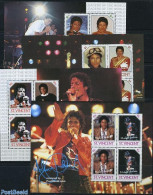 Saint Vincent 1985 Michael Jackson 4 M/ss, Mint NH, Performance Art - Michael Jackson - Music - Popular Music - Musik