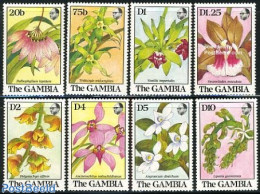 Gambia 1989 Orchids 8v, Mint NH, Nature - Flowers & Plants - Orchids - Gambie (...-1964)