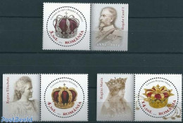 Romania 2013 Crowns 3v+tabs, Mint NH, History - Kings & Queens (Royalty) - Neufs
