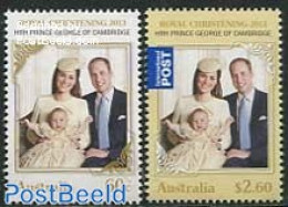 Australia 2014 Royal Christening 2v, Mint NH, History - Kings & Queens (Royalty) - Unused Stamps