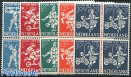 Netherlands 1958 Child Welfare 5v, Blocks Of 4 [+], Mint NH, Various - Toys & Children's Games - Unused Stamps