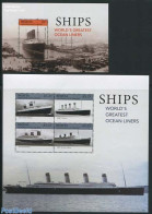Saint Vincent & The Grenadines 2013 Worlds Greatest Ocean Liners 2 S/s, Mint NH, Transport - Ships And Boats - Titanic - Barcos