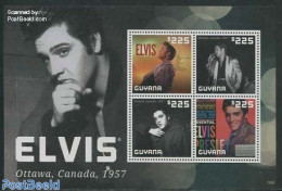 Guyana 2013 Elvis Presley In Canada 4v M/s, Mint NH, Performance Art - Elvis Presley - Music - Popular Music - Elvis Presley