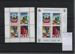Jugoslavien Michel Cat.No Sheet Mnh/** 38/39 Chess - Blocks & Sheetlets