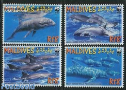 Maldives 2009 WWF, Melon-headed Whale 4v, Mint NH, Nature - Sea Mammals - World Wildlife Fund (WWF) - Maldives (1965-...)