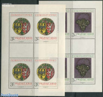 Czechoslovkia 1975 Praha Burg 2 M/ss, Mint NH, History - Coat Of Arms - Art - Art & Antique Objects - Andere & Zonder Classificatie