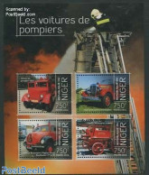 Niger 2013 Fire Engines 4v M/s, Mint NH, Transport - Automobiles - Fire Fighters & Prevention - Voitures