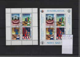 Jugoslavien Michel Cat.No Sheet  Used 38/39 Chess - Blocks & Sheetlets