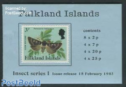 Falkland Islands 1984 Insects Booklet, Mint NH, Nature - Insects - Stamp Booklets - Unclassified