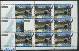 Slovenia 1999 Europa, National Parks M/s, Mint NH, History - Nature - Europa (cept) - Birds - National Parks - Natur