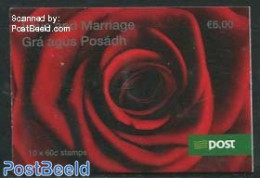 Ireland 2014 Love And Marriage Booklet S-a, Mint NH, Nature - Flowers & Plants - Roses - Stamp Booklets - Unused Stamps