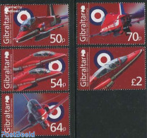 Gibraltar 2014 Red Arrows 5v, Mint NH, Transport - Aircraft & Aviation - Vliegtuigen