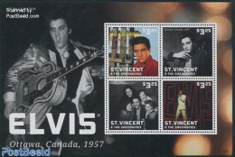 Saint Vincent 2013 Elvis Presley 4v M/s, Mint NH, Performance Art - Elvis Presley - Music - Popular Music - Elvis Presley