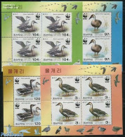 Korea, North 2004 WWF, Ducks/Geese 4 M/s, Mint NH, Nature - Birds - Ducks - World Wildlife Fund (WWF) - Korea, North