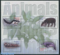 Guyana 2003 Animals 4v M/s, Mint NH, Nature - Animals (others & Mixed) - Sea Mammals - Guyane (1966-...)