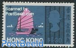 Hong Kong 1968 1.30, Stamp Out Of Set, Mint NH, Transport - Ships And Boats - Ongebruikt