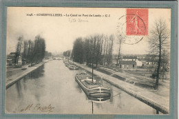 CPA (93) AUBERVILLIERS - Mots Clés: Canal De St-Denis, Chemin De Halage, écluse, Péniche, - 1906 - Aubervilliers
