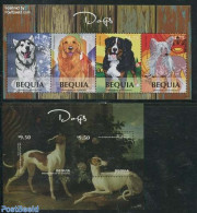 Saint Vincent & The Grenadines 2014 Bequia, Dogs 2 S/s, Mint NH, Nature - Dogs - St.Vincent E Grenadine