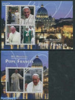 Guyana 2014 Pope Francis 2 S/s, Mint NH, Religion - Pope - Religion - Papes