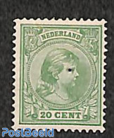 Netherlands 1891 20c, Cliche, Stamp Out Of Set, Unused (hinged) - Unused Stamps