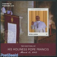 Antigua & Barbuda 2013 Pope Francis S/s, Mint NH, Religion - Pope - Religion - Pausen