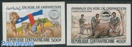 Central Africa 1983 Scouting, Rotary 2v, Imperforated, Mint NH, Health - History - Nature - Sport - Various - Red Cros.. - Rode Kruis