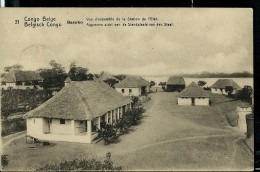 Carte Avec Vue N° 42 - 31 - Basoko - Vue D'ensemble De La Station De L'Etat - Obl. MATADI -  02/01/1918 - Ganzsachen