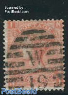 Great Britain 1865 4p Redorange, Plate 8, Used, Used Stamps - Andere & Zonder Classificatie