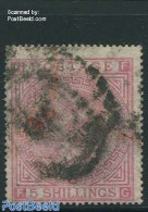 Great Britain 1867 5Sh, Plate 2, Used, Used Stamps - Other & Unclassified