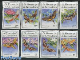 Saint Vincent 1993 Moth 8v, SPECIMEN, Mint NH, Nature - Butterflies - Insects - St.Vincent (1979-...)