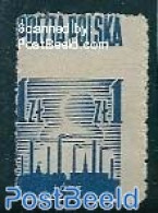 Poland 1945 1Zl, Blue, Moved Perforation, Mint NH - Ongebruikt