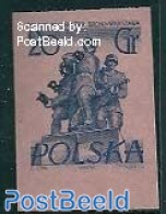 Poland 1955 20Gr, Blue On Pink, PROBA, Stamp Out Of Set, Mint NH, History - Militarism - Neufs