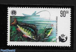 Poland 1979 90Gr, Plate Flaw: POLSKA Missing, Stamp Out Of Set, Mint NH, Nature - Fish - Fishing - Ungebraucht
