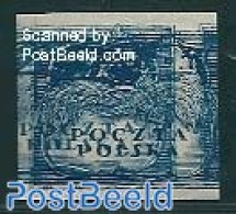 Poland 1919 2Kr, Blue, Double Print, Mint Nh, Mint NH - Unused Stamps