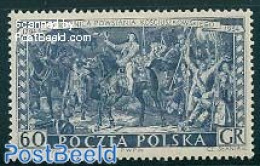 Poland 1954 Kosciuszko Uprising 1v, Proof: 60gr Blue, Mint NH, History - Militarism - Art - Paintings - Unused Stamps