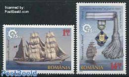 Romania 2014 Sailing Ship Mircea 2v, Mint NH, Transport - Ships And Boats - Nuovi