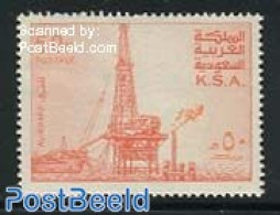 Saudi Arabia 1976 50H, Orange/redorange 1v, Mint NH, Science - Mining - Saoedi-Arabië