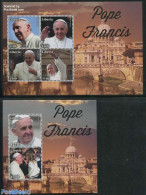 Liberia 2014 Pope Francis 2 S/s, Mint NH, Religion - Pope - Religion - Papes