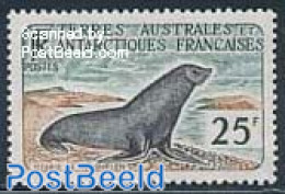 French Antarctic Territory 1960 25Fr, Stamp Out Of Set, Mint NH, Nature - Unused Stamps