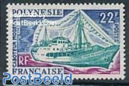 French Polynesia 1966 22Fr, Stamp Out Of Set, Unused (hinged), Transport - Ships And Boats - Unused Stamps