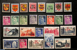 Reunion 1949 Definitives, French Stamps Overprinted CFA 26v, Unused (hinged), Transport - Ships And Boats - Schiffe