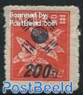 Korea, South 1951 200W On 15W, Stamp Out Of Set, Unused (hinged), Nature - Flowers & Plants - Corée Du Sud