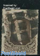 Brazil 1877 260R Brown, Used, Used - Oblitérés