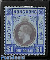 Hong Kong 1921 1$, WM Mult.Script-CA, Stamp Out Of Set, Unused (hinged) - Unused Stamps