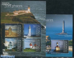 Niger 2013 Lighthouses 2 S/s, Mint NH, Various - Lighthouses & Safety At Sea - Phares