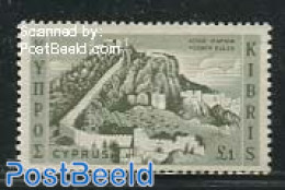 Cyprus 1962 1pnd, Stamp Out Of Set, Mint NH, Sport - Mountains & Mountain Climbing - Art - Castles & Fortifications - Ongebruikt