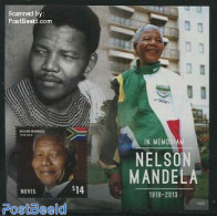 Nevis 2013 Nelson Mandela S/s, Mint NH, History - Nobel Prize Winners - Politicians - Nelson Mandela - Nobel Prize Laureates