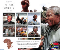Tanzania 2013 Nelson Mandela 6v M/s, Mint NH, History - Nobel Prize Winners - Politicians - Nelson Mandela - Nobelprijs