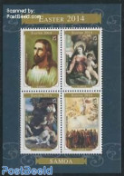 Samoa 2014 Easter 4v M/s, Mint NH, Religion - Religion - Art - Paintings - Samoa (Staat)