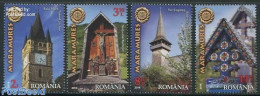 Romania 2014 Discover Romania, Maramures 4v, Mint NH, Religion - Various - Religion - Tourism - Art - Clocks - Nuevos